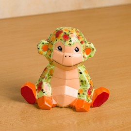 Ceramic Bisque Monkey Facet-ini